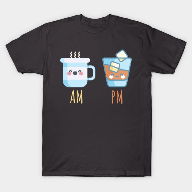 AM PM Whiskey. T-Shirt by lakokakr